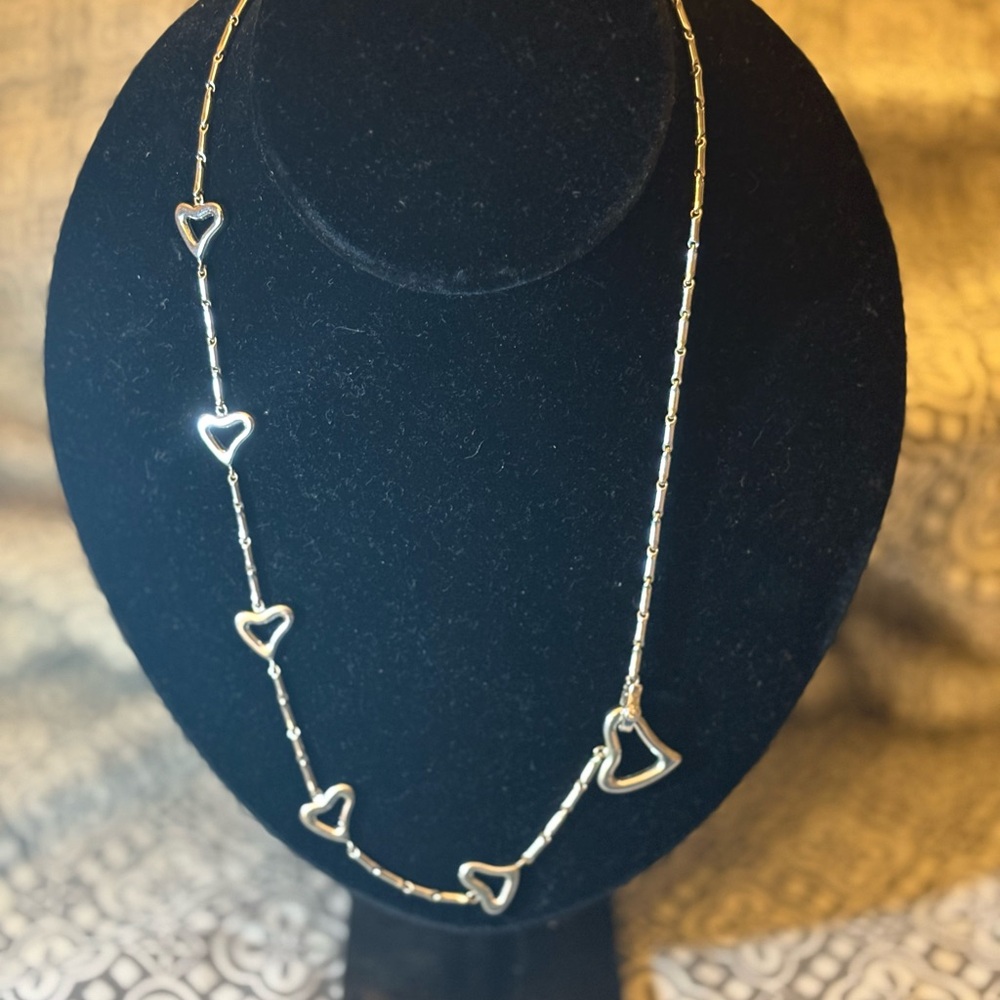Elegant CHIMENTO 18k White Gold Heart Necklace